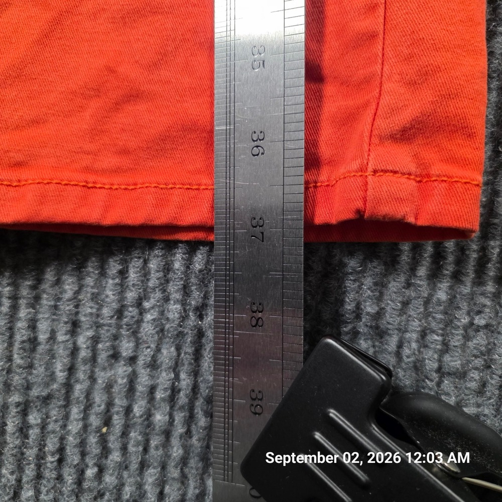 Cabi Orange Utility Patch Pocket Straight Leg Pants Womens 2 Workwear Casual - Picture 4 of 6